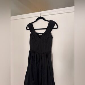 Abercrombie Poplin Black Midi dress